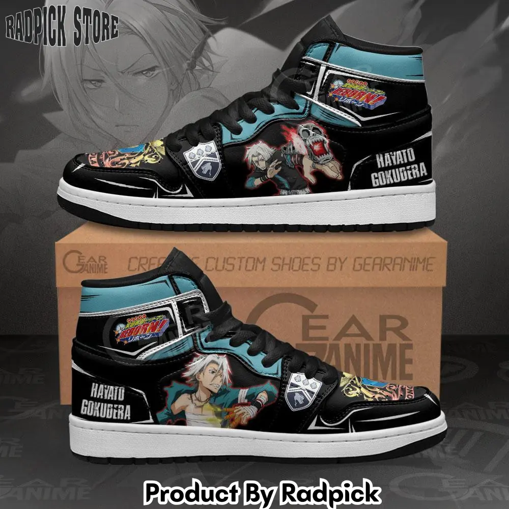 Hayato gokudera air jordan high top sneakers anime  rp0246584